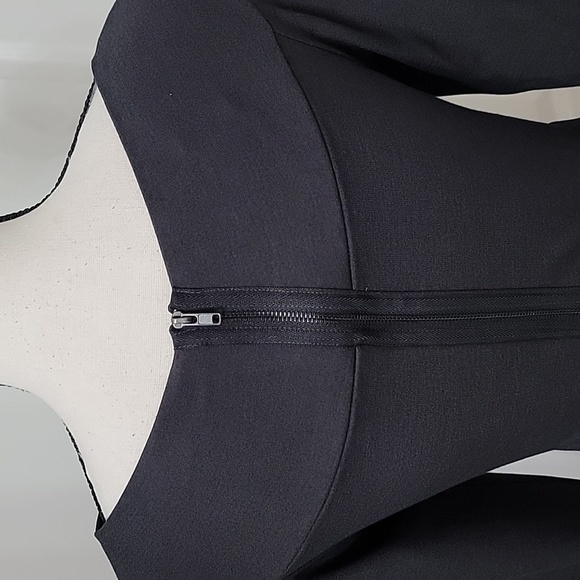 Ro & De Size S Charcoal Gray Midi Dress w/ Twist Detail Excellent Used Condition - Picture 5 of 12